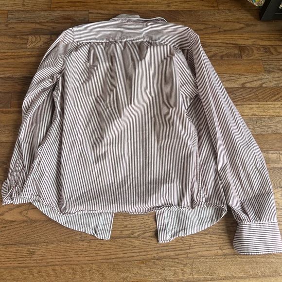 Hollister Pacific Merch Red Stripe Button Down Shirt Cotton Size M - Picture 2 of 7